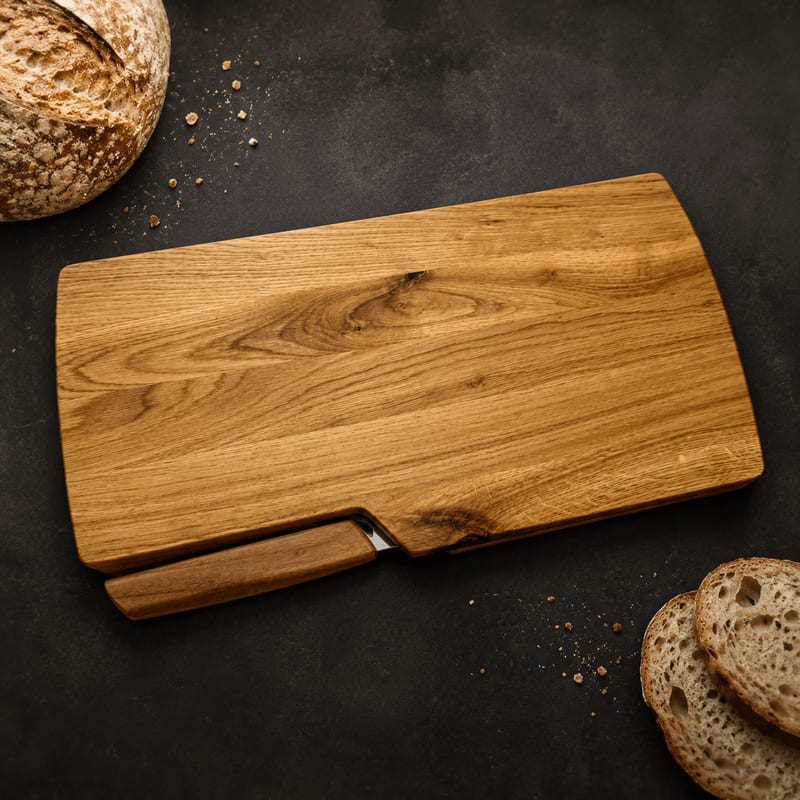 Brotbrett magnetisch, auf schwarz Holz