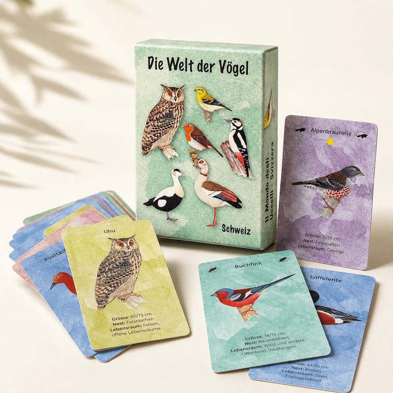 Kartenspiel Schweizer Vogelwelt