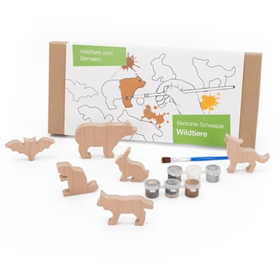 Holztiere zum Bemalen für Kinder