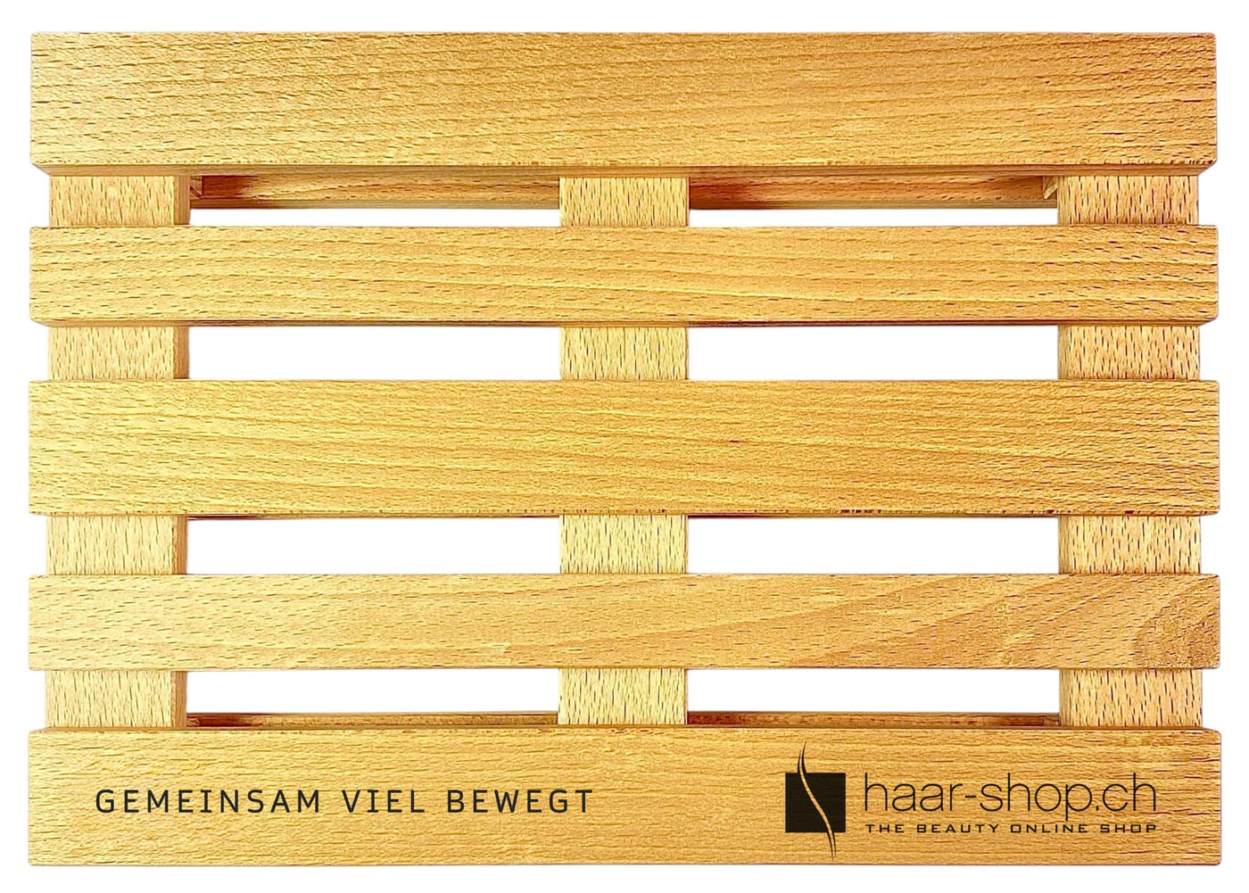 MiniPalette 24 cm · Personalisable · Swiss beechwood · Socially handmade, With engraved text