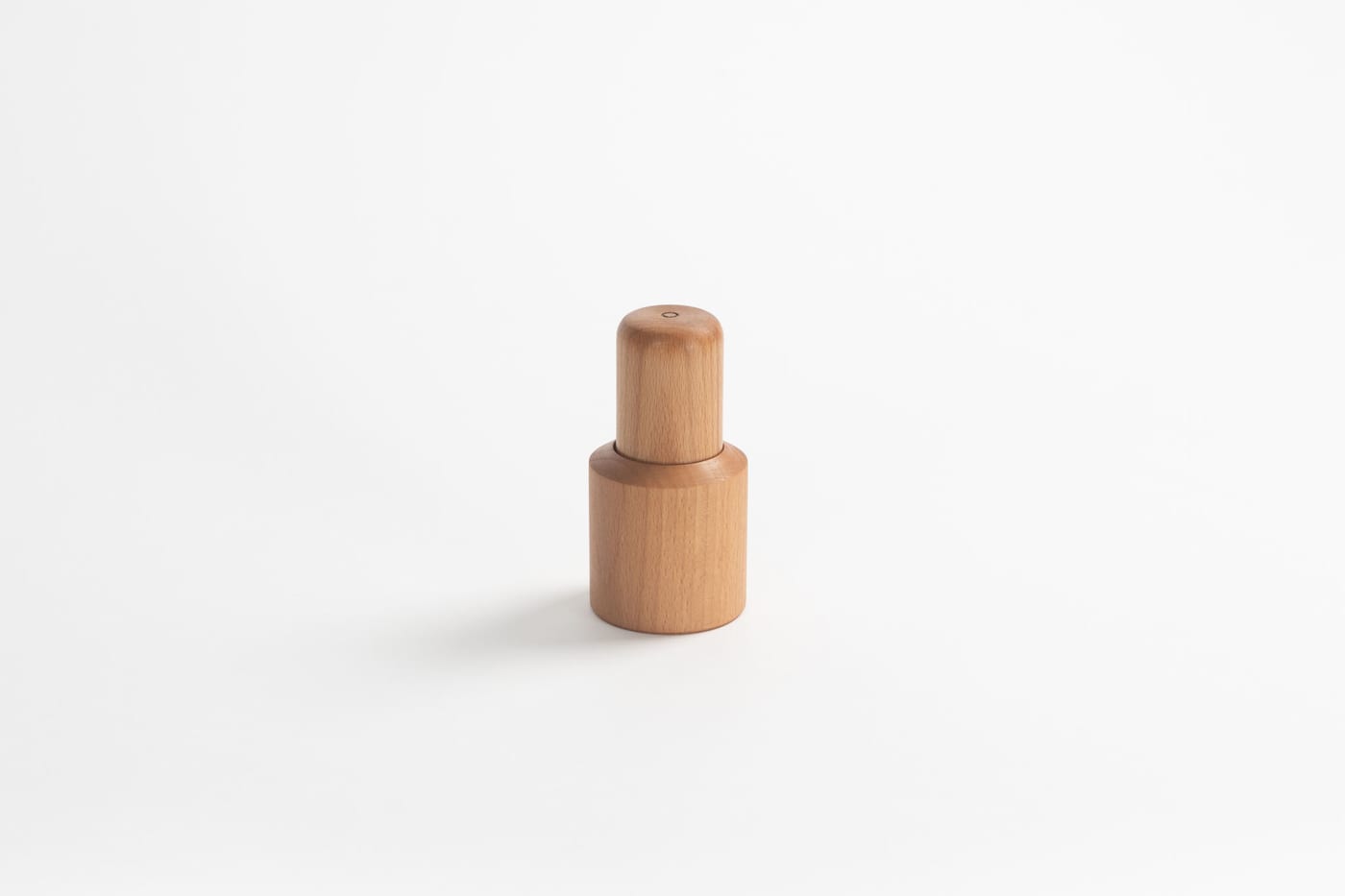Salt mill, Swiss wood · handmade design piece · Walnut and beech, Beech (light brown) · Small (11.5 cm high) · Laser engraving